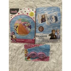 Disney Princess Swim Goggles Minnie Mouse Inflatable Beach Ball Frozen Arm Float